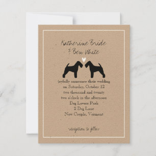 Convite para Casamento de Terriers Welsh