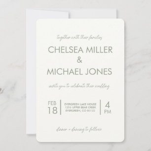Convite para Casamento de Texto Simples