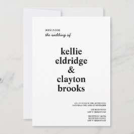 Convite para Casamento de Tipo Moderno