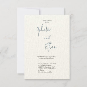 Convite para casamento de tipografia