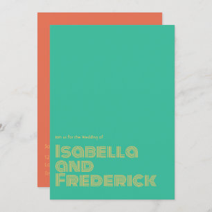 Convite Para Casamento De Tipografia Retroativa