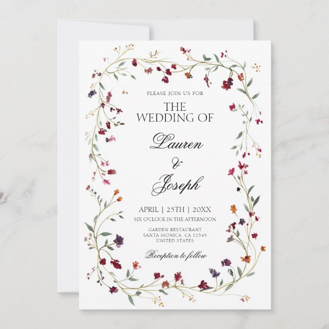 Convite para Casamento de Toneladas de Jewel (Frente)
