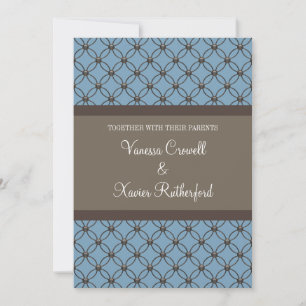 Convite para Casamento de Trava de Rico Azul