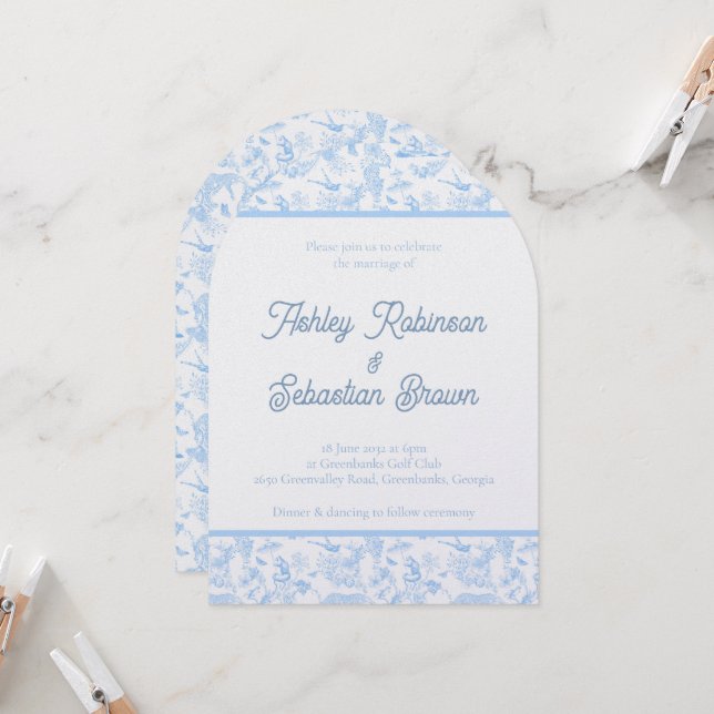 Convite para Casamento de Túneis da Selva de Pré-S (Frente/Verso In Situ)