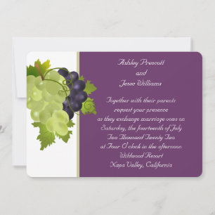 Convite para Casamento de Uvas Napa