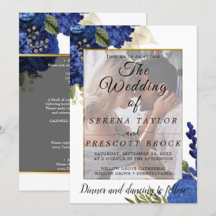Convite para Casamento de Vellum Floral Burgundy