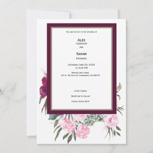 Convite para casamento de verão