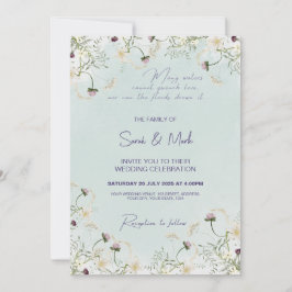 Convite para Casamento de Verão: Floral, Canção de
