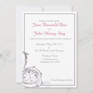 Convite para Casamento de Viagem de cinza