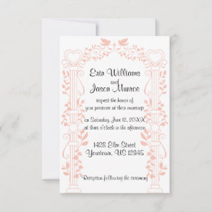 Convite para Casamento de Vinhas e Colunas