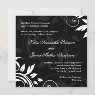 Convite Para Casamento De Vinhas Luxuosas