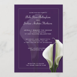 Convite para Casamento de White Calla Lillies em R