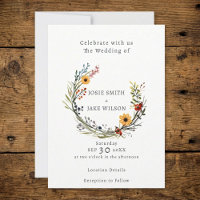 convite para casamento de Wildflower