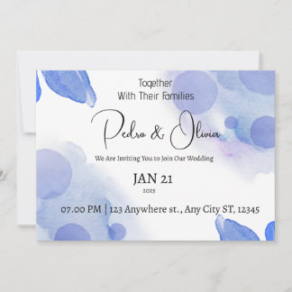 Convite Para Casamento De Wildflower Periwinkle