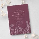 Convite Para Casamento De Wildflower Periwinkle<br><div class="desc">Convite Para Casamento De Wildflower Periwinkle</div>