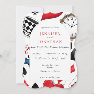 Convite Para Casamento De Wonderland Whimsy