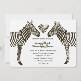 Convite Para Casamento De Zebra Love