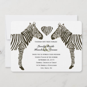 Convite Para Casamento De Zebra Love