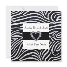 Convite para Casamento de Zebra Stripe