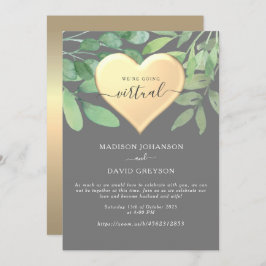 Convite para Casamento de Zoom da cinza