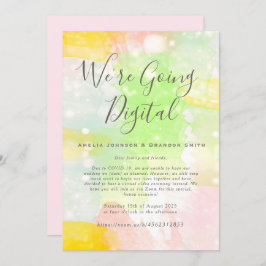 Convite para Casamento de Zoom de Watercolor