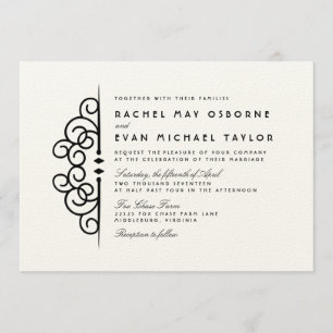 Convite para Casamento Deco Flourish