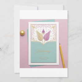 Convite para Casamento Decorado de Peacock