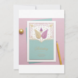 Convite para Casamento Decorado de Peacock