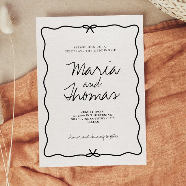 Convite para Casamento Desengravidado em Mão Moder (Criador carregado)