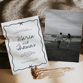 Convite para Casamento Desengravidado em Mão Moder