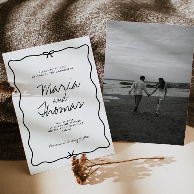 Convite para Casamento Desengravidado em Mão Moder (Criador carregado)