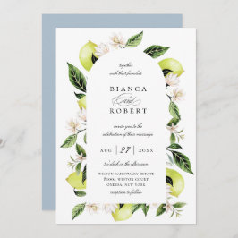 Convite Para Casamento Do Arco De Limão Botânico