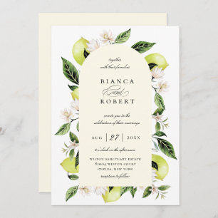 Convite Para Casamento Do Arco De Limão Botânico