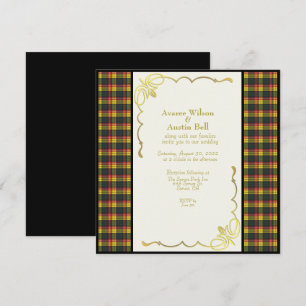 Convite para Casamento do Buchanan Modern Tartan