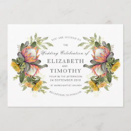 Convite para casamento do Buquê King Protea