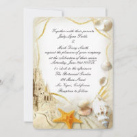 Convite para Casamento do Castelo de Areia de Prai