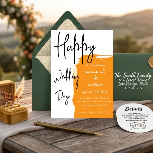 Convite para casamento do Classic Elegant Script (Criador carregado)