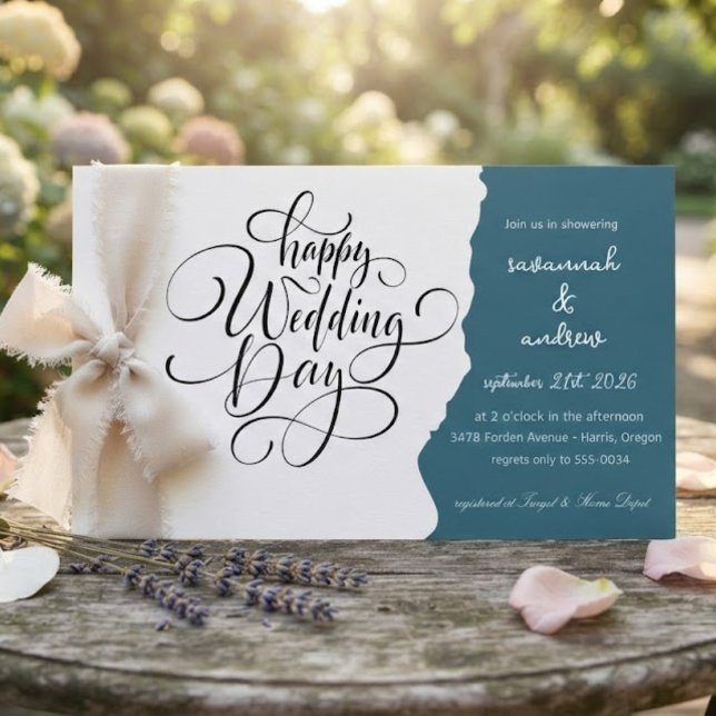 Convite para casamento do Classic Elegant Script (Criador carregado)