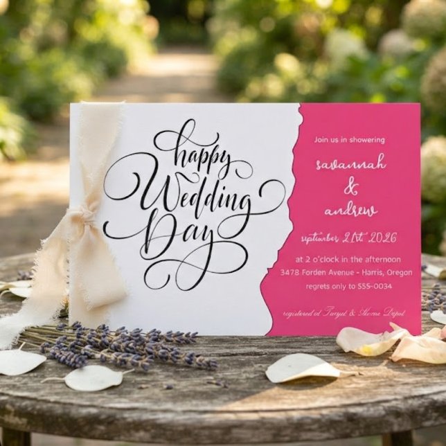 Convite para casamento do Classic Elegant Script (Criador carregado)