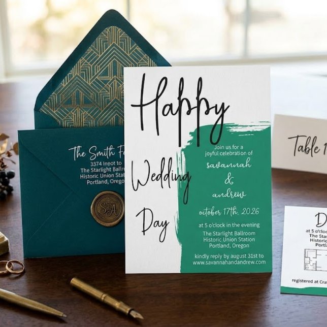 Convite para casamento do Classic Elegant Script (Criador carregado)