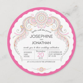 Convite para casamento do Elegant Mehndi