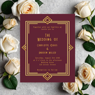 Convite para casamento do estilo de decoração de a