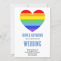 Convite para Casamento do Gay do Orgulho Arco-Íris