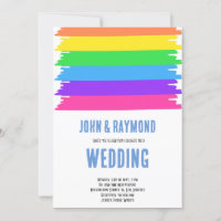 Convite para Casamento do Gay do Orgulho Arco-Íris