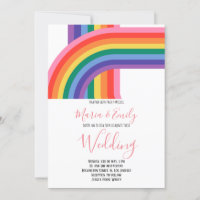 Convite para Casamento do Gay do Orgulho Arco-Íris