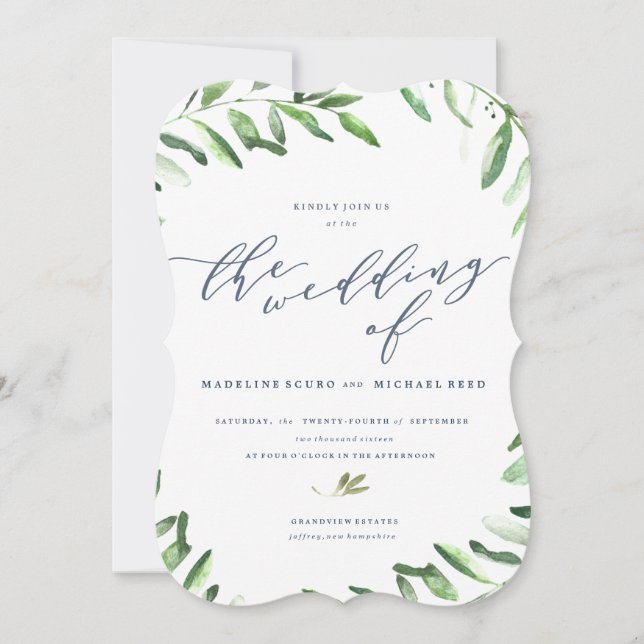 Convite para Casamento do Jardim do Jardim do Oliv (Frente)