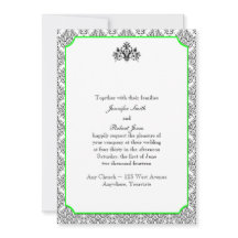 Convite para casamento do Limão Damasco Branco e N