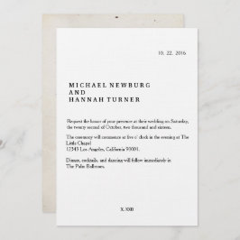 Convite para casamento do livro Vintage