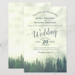 Convite para Casamento do ORÇAMENTO Florestal Verd