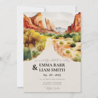 Convite para Casamento do Parque Nacional do ZION